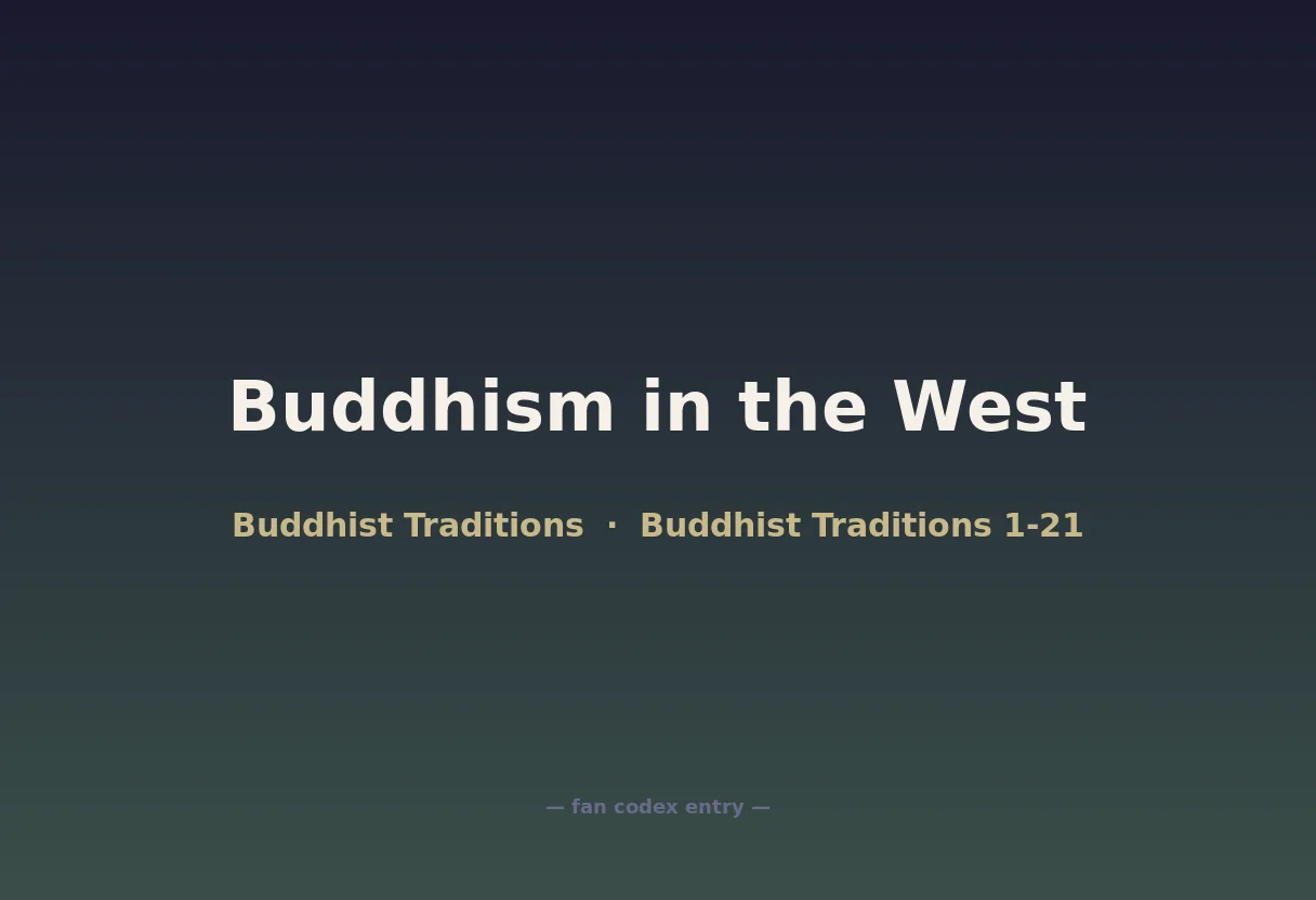 Buddhism in the West