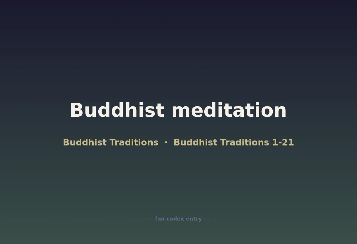 Buddhist meditation