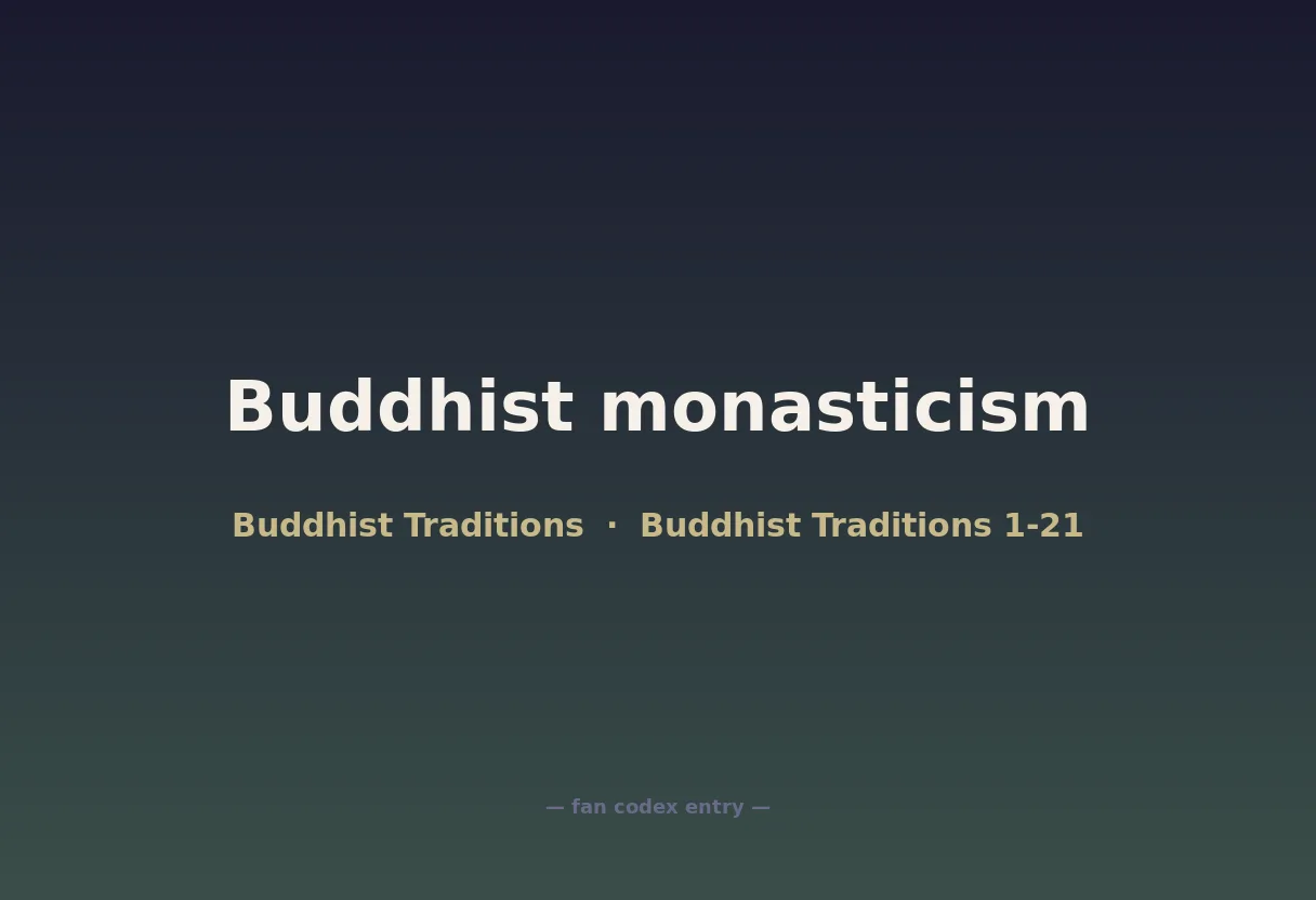 Buddhist monasticism